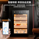 Shantou Lincun Qielong fingerprint lock cigar cabinet constant temperature and humidity cedar wood shelf water ion removal of ammonia alcohol WIFI cigar cabinet 60C wake-up cigar box Cuban pattern ammonia purification + WiFi + fingerprint lock + cedar