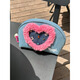 Tagi.<i>Imagine jelly cosmetic bag, love denim toiletry bag, portable handheld storage bag, birthday gift