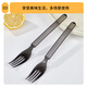 Youao disposable forks, individually packaged, 50 pieces, long-handled plastic forks, picnic fruit forks, cake forks, steak forks