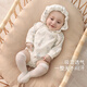 Bali Piggy Baby Cover Newborn Category A Pure Cotton Jumpsuit Newborn Strap Triangle Harness Spring and Autumn Baby Clothes Bellflower 59cm