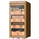 Bacchus YC-118 Smart Cigar Cabinet WiFi + Ammonia Removal Retro Curved Constant Temperature and Humidity Imported Cedar Wood Moisturizing Variable Frequency Compressor Alcoholic Naked Culture Energy Saving Fingerprint Unlock Yellow Wood Grain (WIFI + Ammonia Removal + Frequency Conversion + Fingerprint Lock) 118L