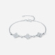 Saturday Fortune PT950 platinum bracelet for women, platinum four-leaf clover bracelet, birthday gift for girlfriend B0720893, about 4.06g