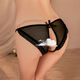 Large Size Sexy Underwear Mesh Open Crotch Panties Seamless Hot Thong Black M Size 100125Jin Jin is equal to 0.5 kg