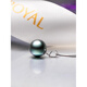 DL 1998 Fat Donglai Quality Nuclear Pearl Necklace 18K Gold Tahitian Pendant Round Seawater Necklace Black Series 8.0-8.9mm