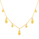 Saturday Blessing Yellow 18K Gold Necklace Women's Smart Water Drop Color Gold Necklace Birthday Gift C0622087 40+5cm
