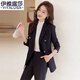Iyalusa Striped Small Suit Women's Business Suit Spring and Autumn No-iron High-end Commuting Suit Business Formal Work Clothes 895-1 Single-piece Blue Striped Suit XL (110-120Jin Jin equals 0.5 kg)