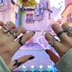 Fearless Contract Dusk Butterfly Ring Female Two-Dimensional High-Value COS Animation Game Peripheral Design Female Girls Set Ring (Set of 3)