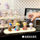 Blind box storage display stand Bubble Mart display cabinet small figurine doll doll cloth transparent dust-proof box arc single layer * 1 pack - free of glue / thickened and strong