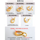 Qianjun k gold jewelry universal buckle 18k pendant buckle pearl necklace small drip accessories diy jewelry 750 gold version A-small-vertical-k yellow