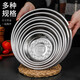 304 stainless steel round plate extra thick food grade dish plate household commercial soup plate deepened flat plate hotel tableware 16cm 3 pieces