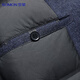 Romon Goose Down Sheep Wool Down Jacket Suit Men's Autumn and Winter Business Casual Woolen Short Single Suit Jacket