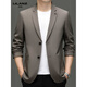 Lilan men's casual suit spring and autumn new business middle-aged thin single suit jacket men's high-end suit top khaki 2XL 185 size