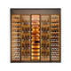 OHNEOHNE stainless steel constant temperature wine cabinet custom wine cellar villa home commercial red wine cabinet light luxury foreign wine cabinet wine rack cigar cabinet brown gold