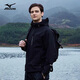 Mizuno outdoor jacket men's hooded jacket windproof and water-repellent sports versatile jacket top dark gray 2XL