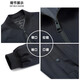 Septwolves Jacket Men's Autumn Baseball Collar Jacket Men's Business Commuting Simple Single Jacket Windproof Jacket Men's Baseball Uniform Navy-25 New Upgraded Three-proof Anti-static XL (175)