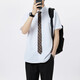 College style dk boys uniform suit badge suit spring and autumn youth handsome shoulder pad black jacket class uniform navy suit/shirt/tie/trousers high quality 4XL recommended 180-195Jin Jin equals 0.5 kg