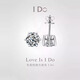 I Do platinum PT950 earrings classic six prongs 30 points 50 points a pair of earrings cultured diamonds Valentine's Day gift for men and women 30 points diamonds a pair