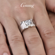 GsunG Platinum Men's Moissanite Ring PT950 Pure Platinum Wide Wedding Ring Chinese Valentine's Day Gift for Boyfriend Book an auction, please contact us before the auction