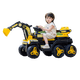 Guardian Laoren children's electric excavator remote control toy car large excavating engineering vehicle double seat adult six-wheel four-wheel drive supreme yellow + soft wheel + with remote control + 12V12A electric drive