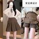 XINBUCKS High Quality Autumn and Winter Pocket Woolen Pleated Skirt Women's Short Skirt Versatile Student Thickened High Waist Slim Skirt Black (Autumn and Winter Woolen) M (Waist 70cm recommended 95-105Jin Jin equals 0.5kg)