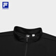 FILA official men's knitted long-sleeved top 2025 winter fitness sports plus velvet basic long T
