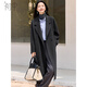 Chushen autumn and winter New Year's wear annual meeting wool coat women's sheep wool lapel loose double-sided woolen long style S54C044