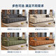 CoolBide 2025 new fabric sofa small apartment modern simple living room sofa antique style straight row multi-seat sofa 3.1 meters straight row multi-seat sofa flagship version Ruixue Chenille velvet