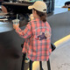 Girls' shirts long-sleeved spring and autumn 2025 new style children's tops spring girls big children plaid shirt jacket plaid shirt 150 recommended 140-150cm