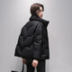 Snow Flying Lightweight Goose Down Down Jacket Women's Short Slim Simple Warm 2025 Winter New Stand Collar Jacket Black S