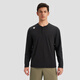 DESCENTE Essential series Henry collar quick-drying long-sleeved T-shirt sweater for men BK-BLACK L
