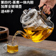 BorunHOME new thickened explosion-proof glass steaming and cooking integrated teapot electric ceramic stove heating boiling water spray tea brewing utensil set clear glass steaming and cooking integrated teapot single pot 1300ml
