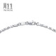 Chow Sang Sang Pt950 platinum necklace, white gold necklace, versatile plain chain for women, 91645N, priced at 40 cm - 8.62 g (including labor cost 740 yuan)