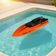 New 2.4G remote control boat twin propeller racing electric speedboat boy and child birthday gift model toy boat advanced version 2.4G remote control speedboat - orange