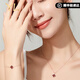 COISEE.YL light luxury 18K color gold four-leaf clover necklace women's rose gold jewelry birthday gift for girlfriend gift box 18K color gold red agate necklace