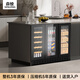 Senling Red Wine Cabinet Constant Temperature Wine Cabinet Four Temperature Zone Red Wine Cabinet Ultra-thin Embedded Intelligent Frequency Converter Large Capacity Household Tea, Liquor and Beverage Refrigeration and Preservation Cabinet Black Three Temperature Zones | Red Wine + Cigars + Tea + Beverages | 350 pieces, 36 bottles