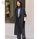 Chushen autumn and winter New Year's wear annual meeting wool coat women's sheep wool lapel loose double-sided woolen long style S54C044