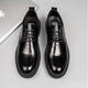 XO leather shoes for men, cowhide, 2025 autumn and winter formal business men's shoes, lace-up derby shoes, suit shoes, black 42