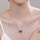 Meluxe Pt950 platinum necklace lip chain platinum chain for women birthday gift for girlfriend, about 2.66g-44cm
