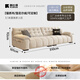CoolBide 2025 new fabric sofa small apartment modern simple living room sofa antique style straight row multi-seat sofa 3.1 meters straight row multi-seat sofa flagship version Ruixue Chenille velvet