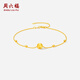 Saturday blessing 18K gold bracelet cat's eye gold beads color gold bracelet birthday gift for women C0713864 16+3cm