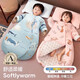 Bei Chuzhong baby sleeping bag spring, autumn and winter 0-1-3 years old baby 2 all-in-one thickened pure cotton anti-cold anti-kicking quilt anti-jumping thickened autumn and winter-Eiffel Forest-Pink Intelligent temperature measurement room temperature 0-15 M size Height 65-80cm Recommended age 9 months-2 years