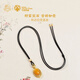 Potala Palace Beeswax Pendant Necklace High-end Niche Egg Faced Amber Sweater Chain Neck Accessories Women's Birthday Gift Beeswax Pendant