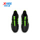 XTEP children's shoes winter velvet campus training basketball sports cotton shoes black/fluorescent electric green 35