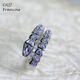 CAJJ Francois tanzanite snake ring 925 silver natural colored treasure luxury snake ring gift for self-wear design Hong Kong 13#
