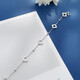 Laofu gold pt950 platinum five-flower crushed ice good luck four-leaf flower bracelet adjustable women's birthday gift for girlfriend, about 4.55g