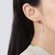 Chow Sang Sang gold earrings, a pair of pure gold leaf earrings for women, three-gold jewelry birthday gift 40535E, priced at 3.5 grams