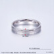 Lao Fengxiang platinum ring sandblasted simple solid solid mouth simple wedding ring for men and women as a birthday gift for girlfriend and wife platinum 11# (about 4.26g)