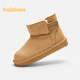 Balabala children's shoes children's snow boots boys and girls short boots thickened velvet cotton boots anti-slip 2025 new winter boots