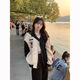 Tangxiang Jacket Women's Spring and Autumn Versatile Autumn Wear Student Trendy Brand High-Quality Street-Friendly Spring and Autumn American Retro High Street Jacket 2340# Black 2XL