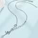 GsunG platinum letter W chain set for women PT950 pure platinum large letter pendant necklace fashionable sweater chain. Priced by gram. Contact before bidding.
